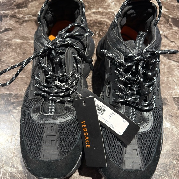 NEW Versace Chain Reaction Sneakers Mens EU Size 44 US 11 Black main image 8